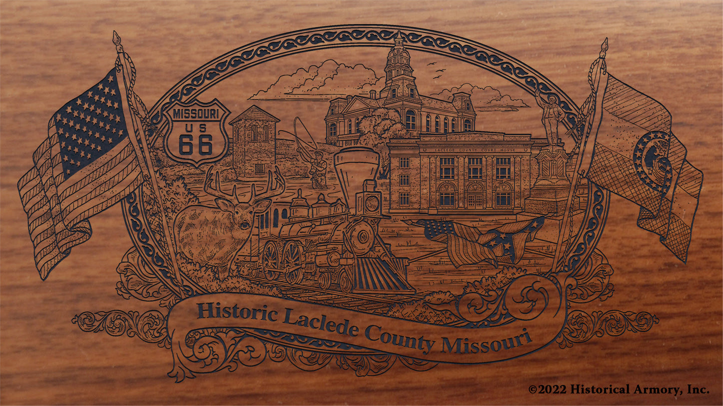 Laclede County Missouri Engraved Rifle Buttstock