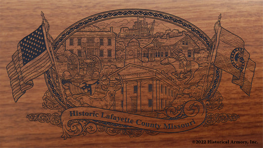 Lafayette County Missouri Engraved Rifle Buttstock