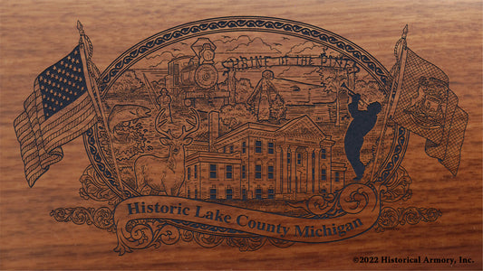 Lake County Michigan Engraved Rifle Buttstock