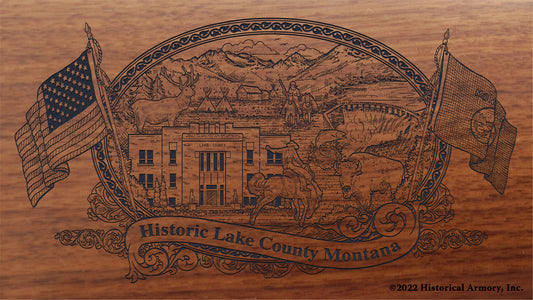 Lake County Montana Engraved Rifle Buttstock