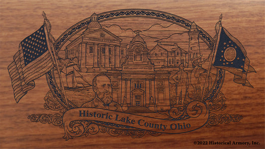 Lake County Ohio Engraved Rifle Buttstock
