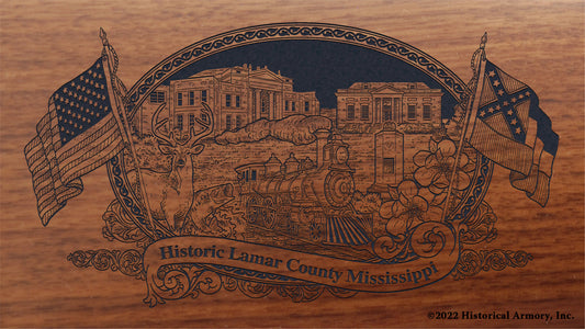 Lamar County Mississippi Engraved Rifle Buttstock