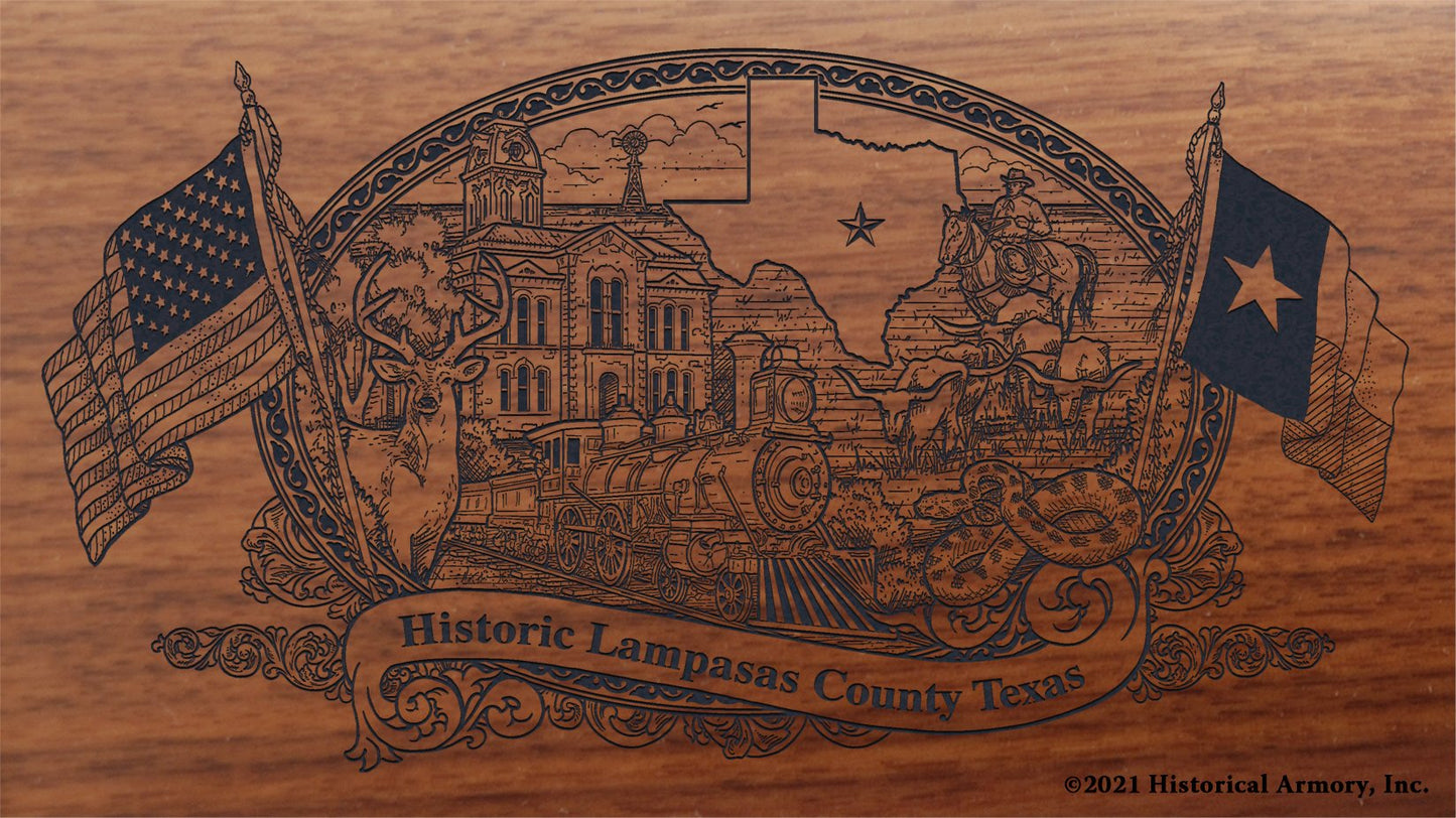 Engraved artwork | History of Lampasas County Texas | Historical Armory