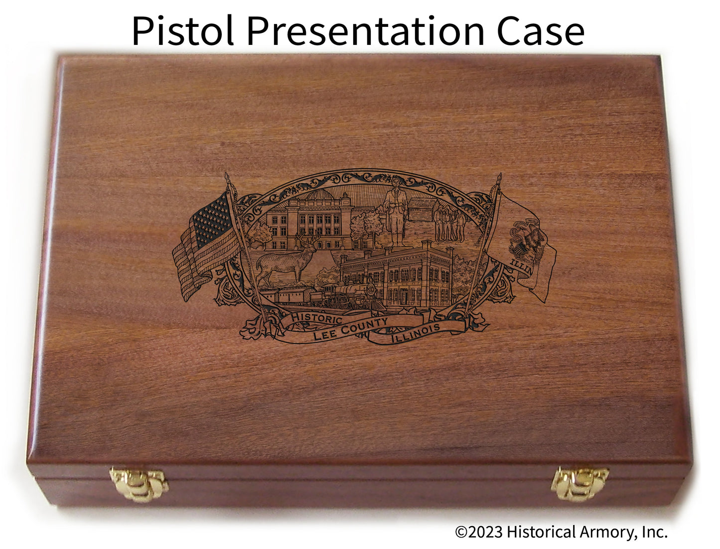Lee County Illinois Engraved .45 Auto Ruger 1911 Presentation Case