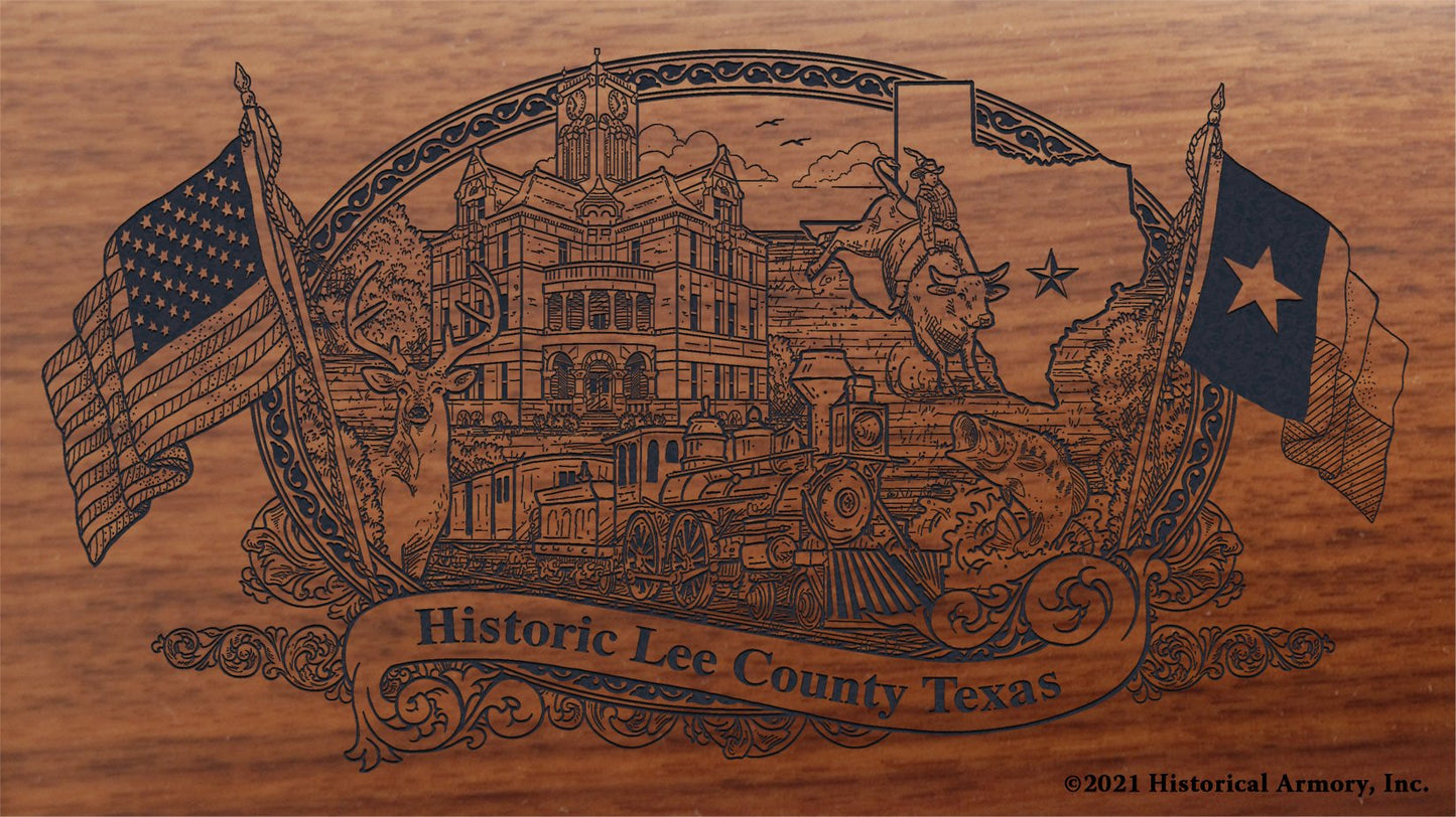 Engraved artwork | History of Lee County Texas | Historical Armory