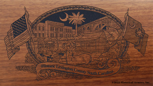 Lexington County South Carolina Engraved Rifle Buttstock
