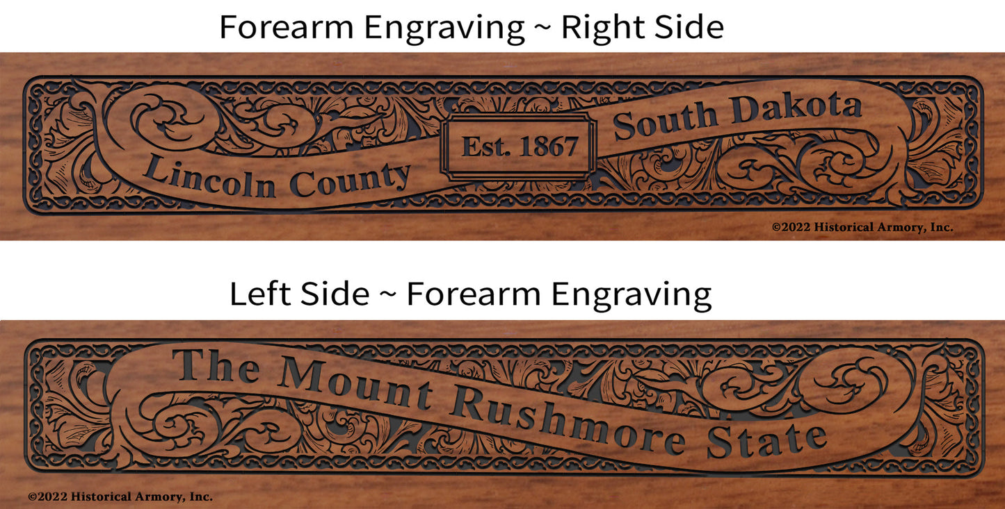 Lincoln County South Dakota Engraved Rifle Forearm