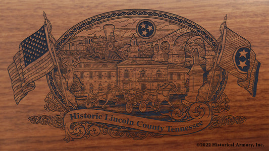 Lincoln County Tennessee Engraved Rifle Buttstock