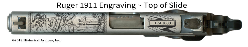 American Lineman Engraved .45 Auto Ruger 1911