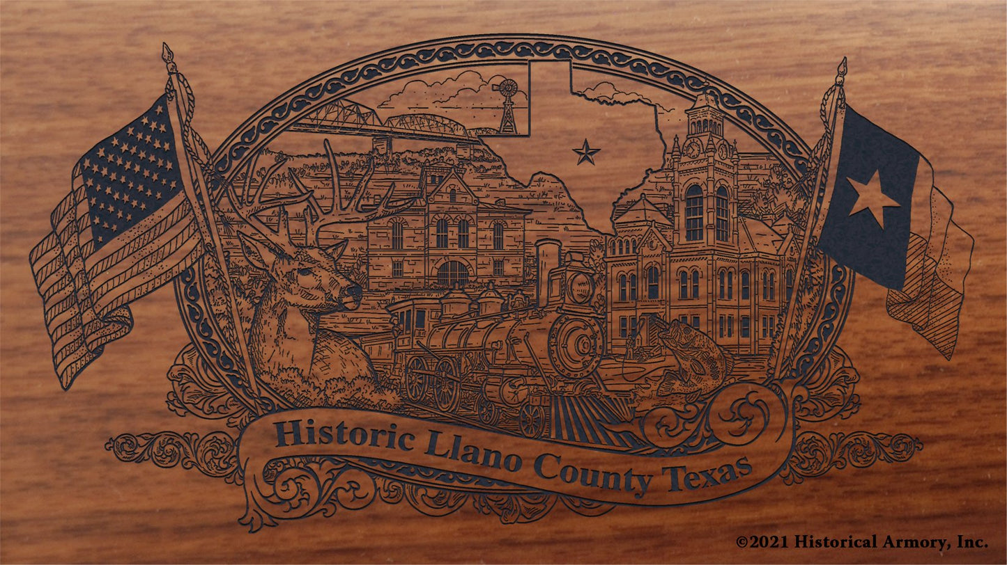Engraved artwork | History of Llano County Texas | Historical Armory