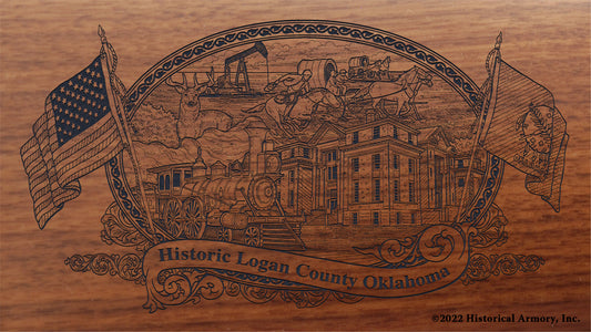Logan County Oklahoma Engraved Rifle Buttstock