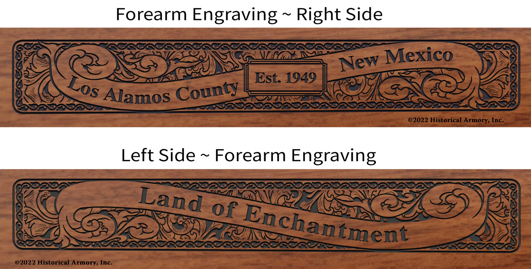 Los Alamos County New Mexico Engraved Rifle Forearm