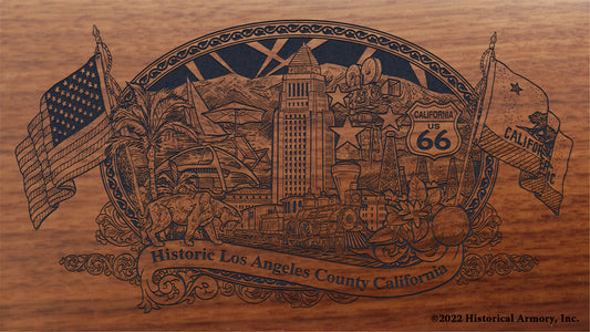 Los Angeles County California Engraved Rifle Buttstock
