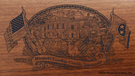 Loudon County Tennessee Engraved Rifle Buttstock