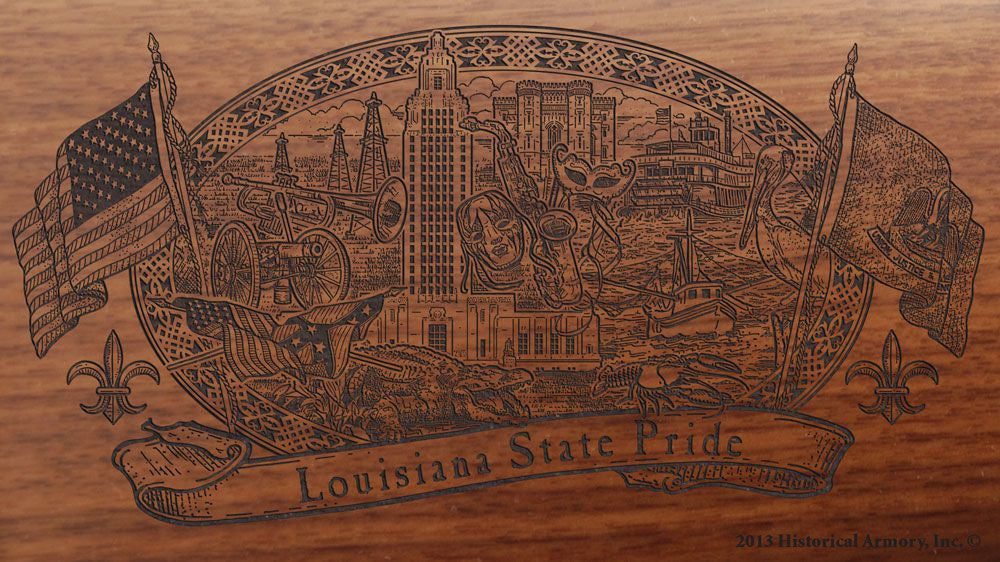 Louisiana State Pride Engraved Rifle