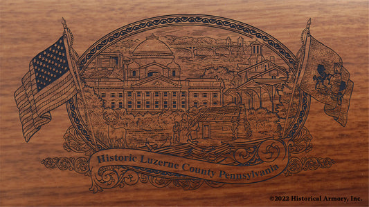 Luzerne County Pennsylvania Engraved Rifle Buttstock