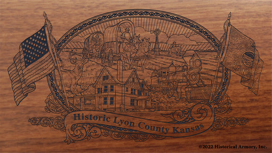 Lyon County Kansas Engraved Rifle Buttstock