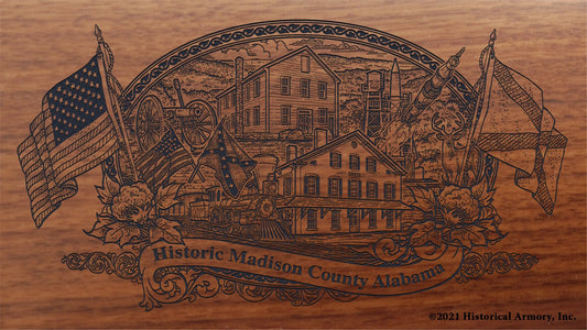 Engraved artwork | History of Madison County Alabama | Historical Armory