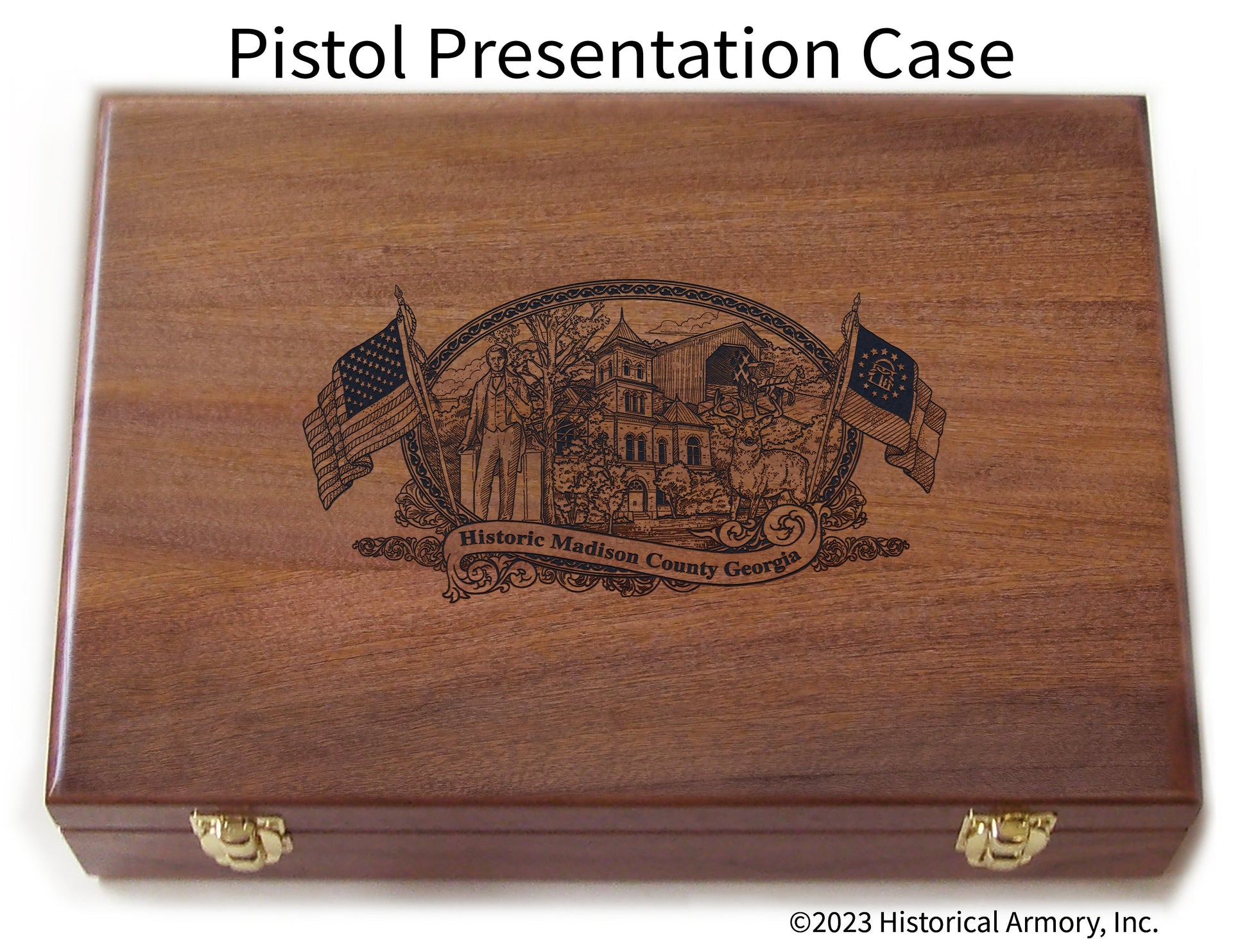 Madison County Georgia Engraved .45 Auto Ruger 1911 Presentation Case