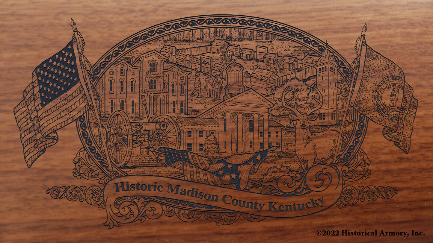 Madison County Kentucky Engraved Rifle Buttstock