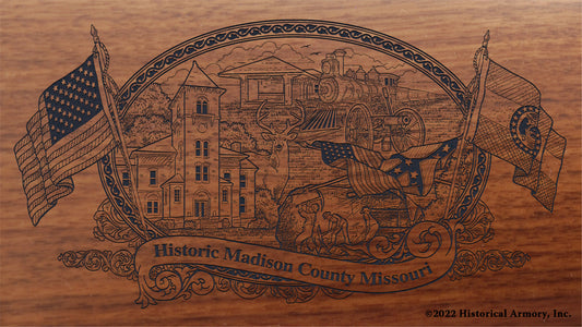 Madison County Missouri Engraved Rifle Buttstock