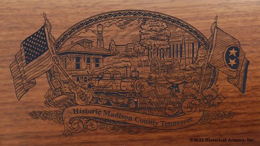 Madison County Tennessee Engraved Rifle Buttstock