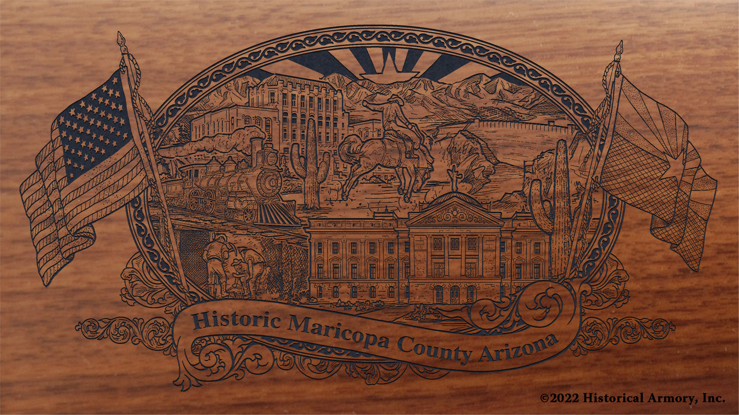 Maricopa County Arizona Engraved Rifle Buttstock