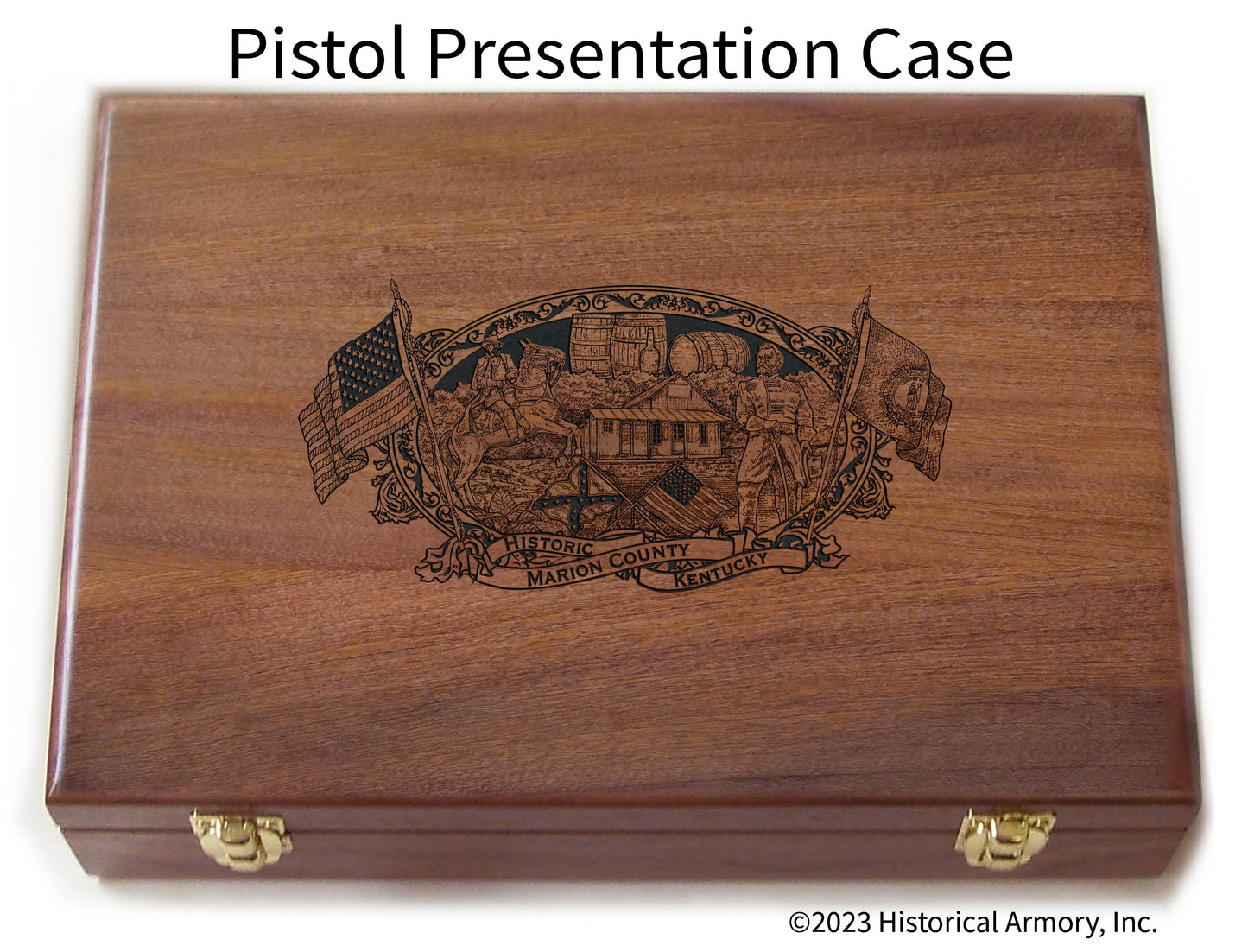 Marion County Kentucky Engraved .45 Auto Ruger 1911 Presentation Case