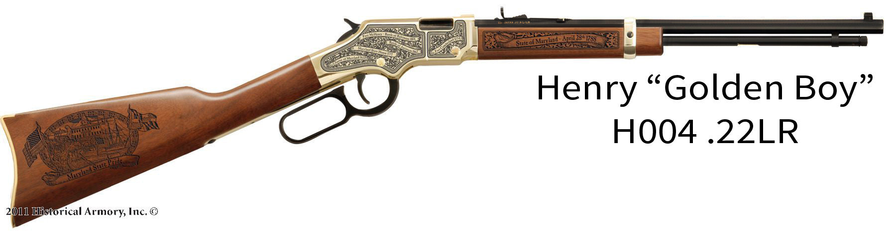 Maryland State Pride Engraved Golden Boy Henry Rifle