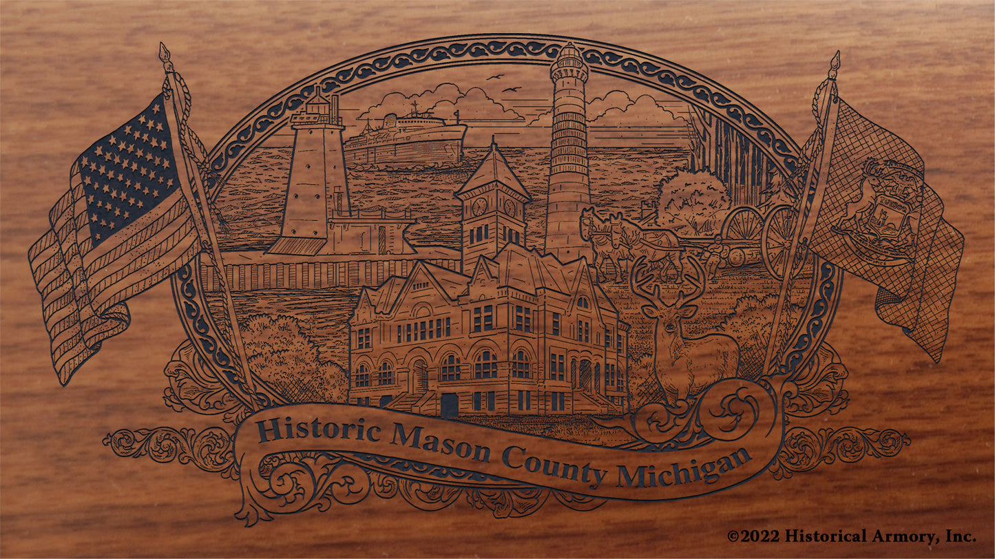 Mason County Michigan Engraved Rifle Buttstock