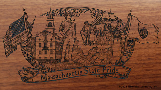 Massachusetts State Pride Engraved Rifle