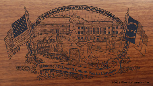 McDowell County North Carolina Engraved Rifle Buttstock