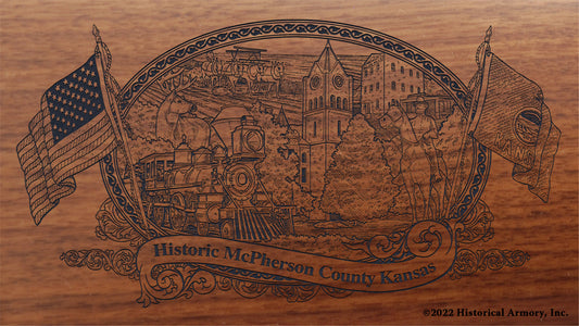 McPherson County Kansas Engraved Rifle Buttstock