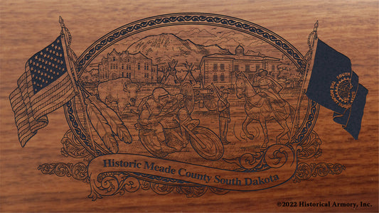 Meade County South Dakota Engraved Rifle Buttstock