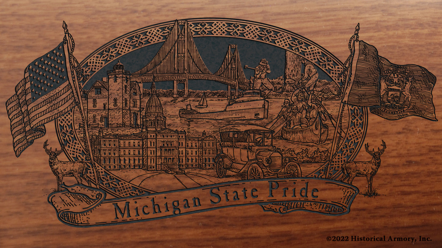 Michigan State Pride Engraved Rifle