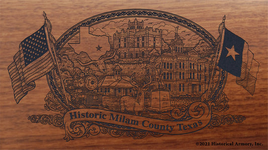 Engraved artwork | History of Milam County Texas | Historical Armory