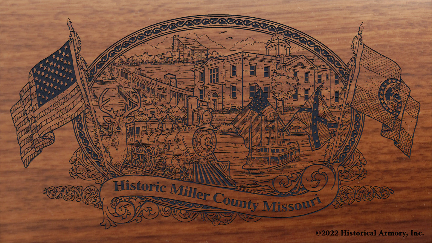 Miller County Missouri Engraved Rifle Buttstock