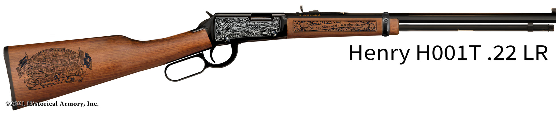 Mississippi State Pride Engraved H00T Henry Rifle
