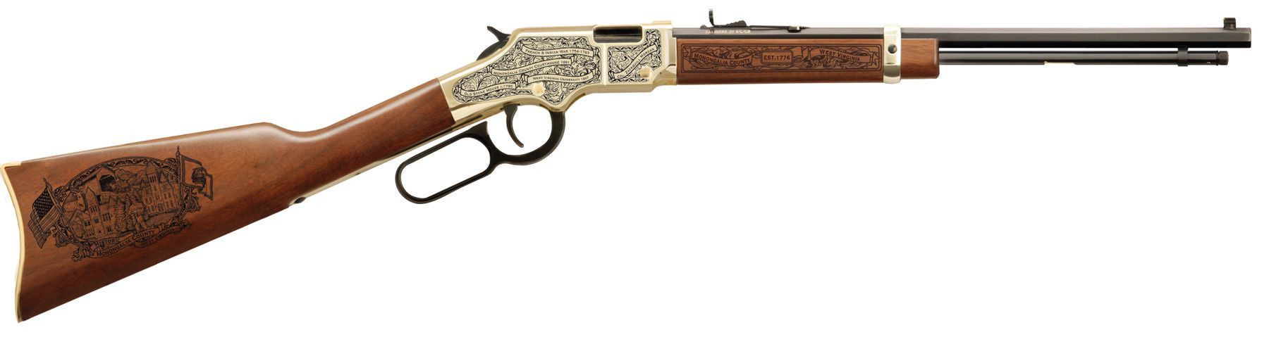 monongalia county west virginia engraved rifle h004