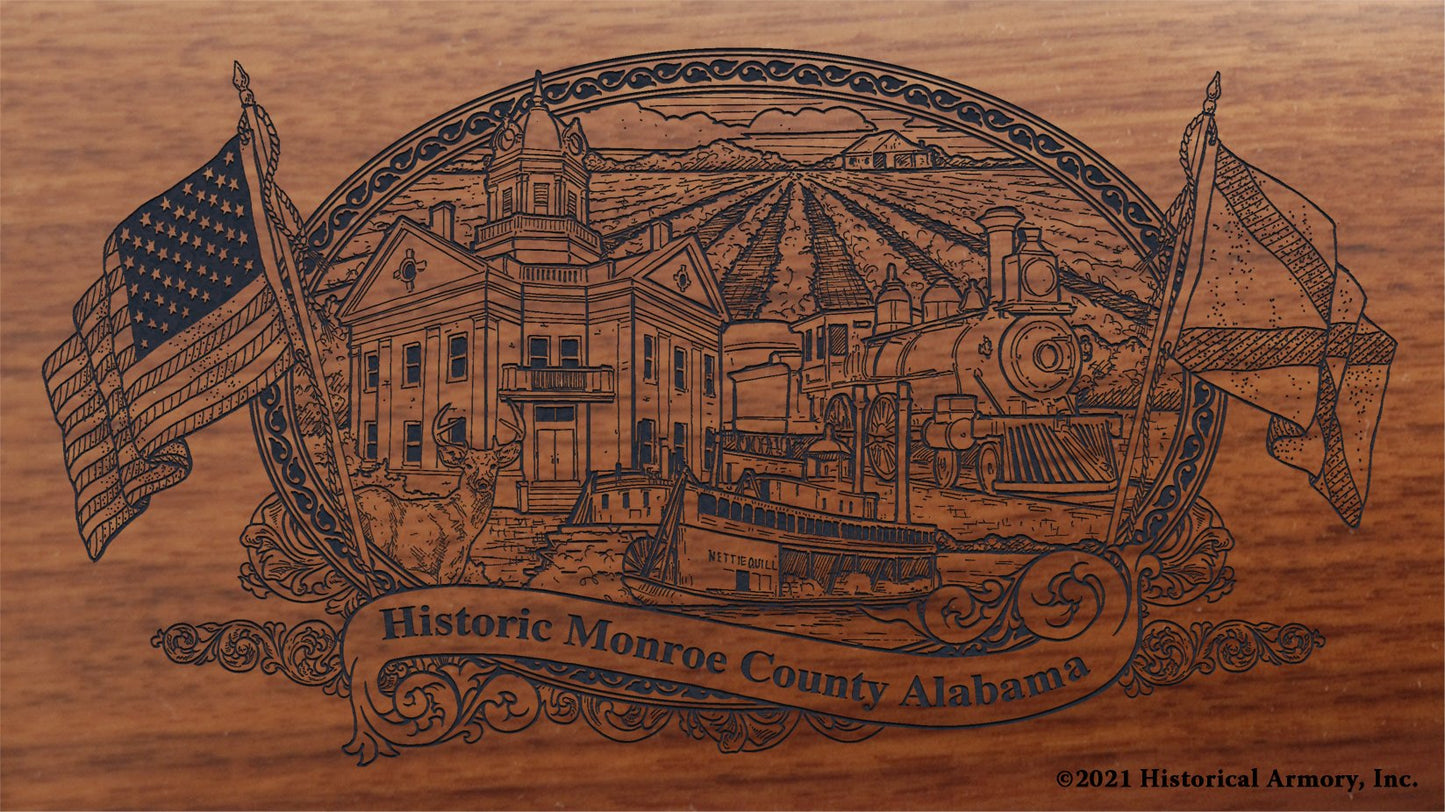 Engraved artwork | History of Monroe County Alabama | Historical Armory