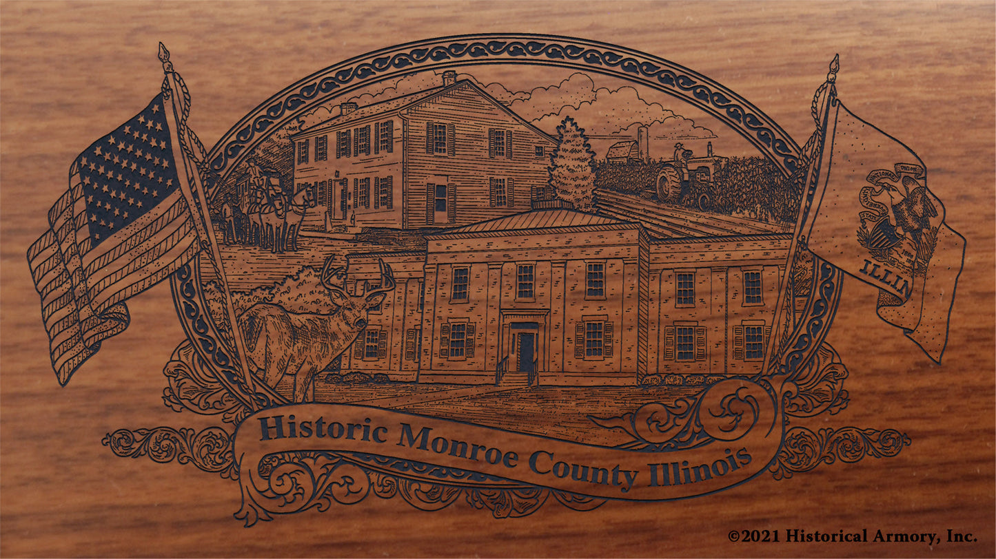 Engraved artwork | History of Monroe County Illinois | Historical Armory