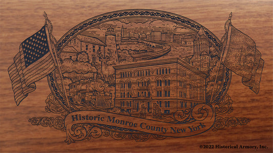 Monroe County New York Engraved Rifle Buttstock