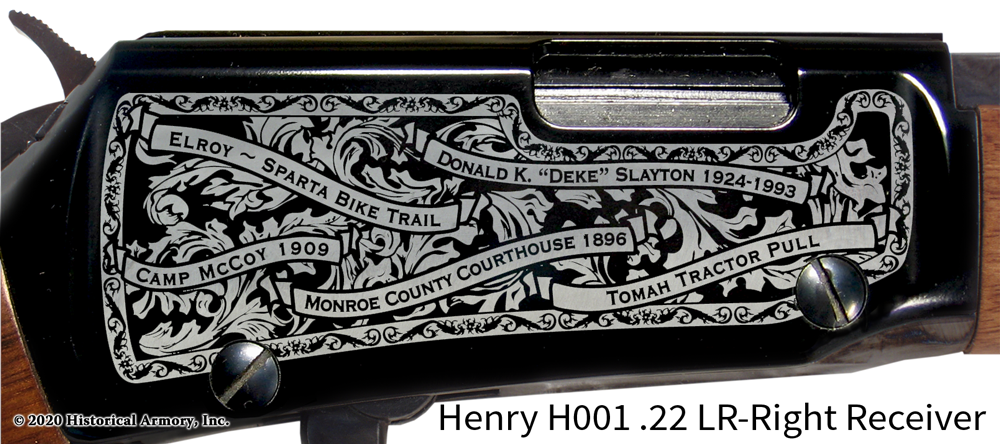 Monroe County Wisconsin Engraved Henry H001 Rifle