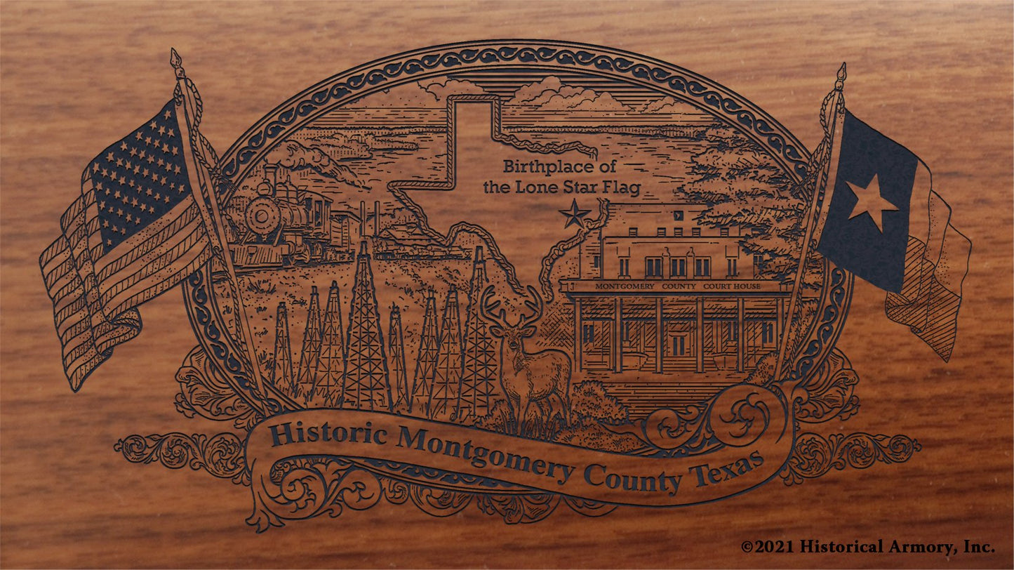 Engraved artwork | History of Montgomery County Texas | Historical Armory