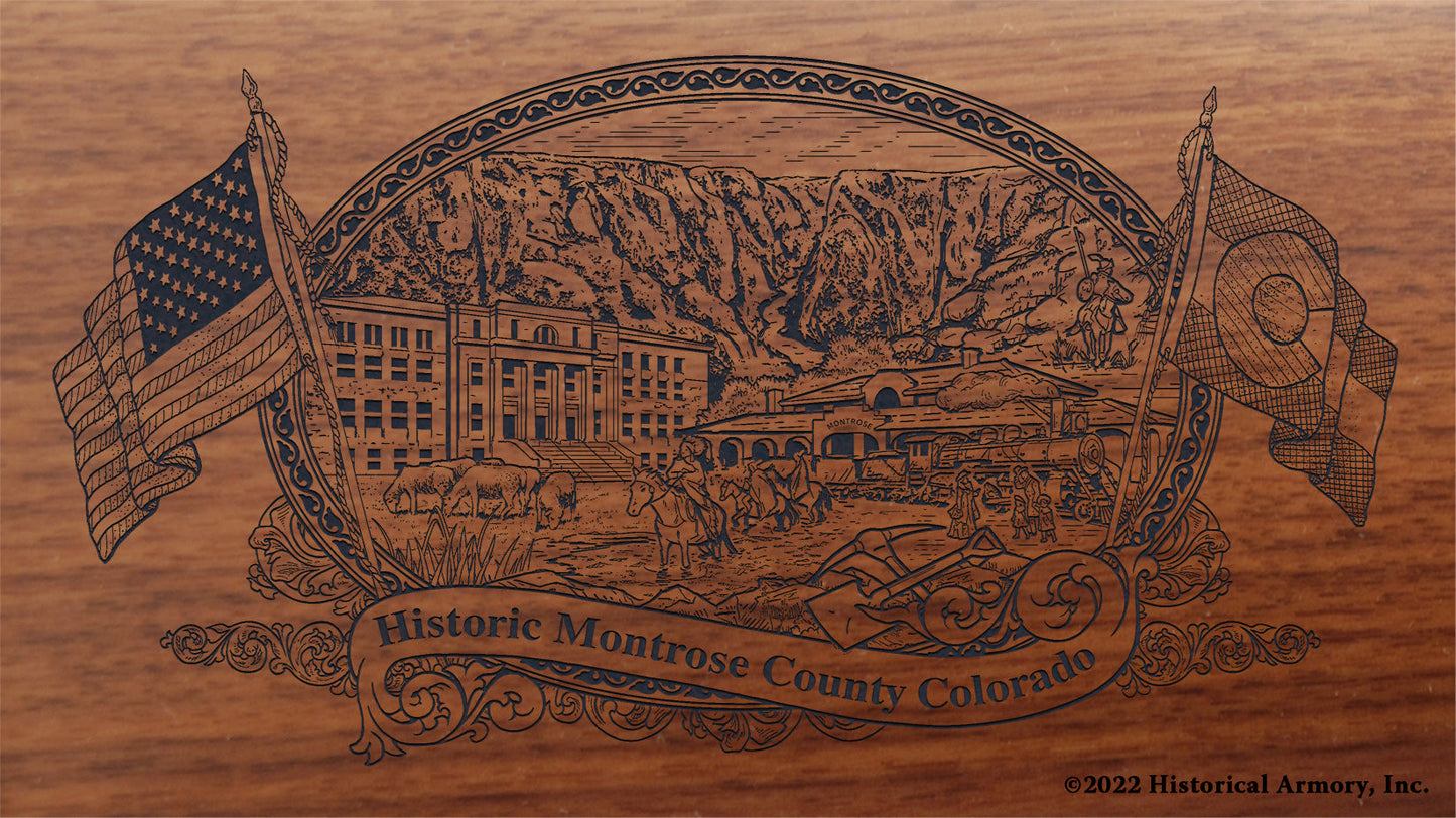 Montrose County Colorado Engraved Rifle Buttstock