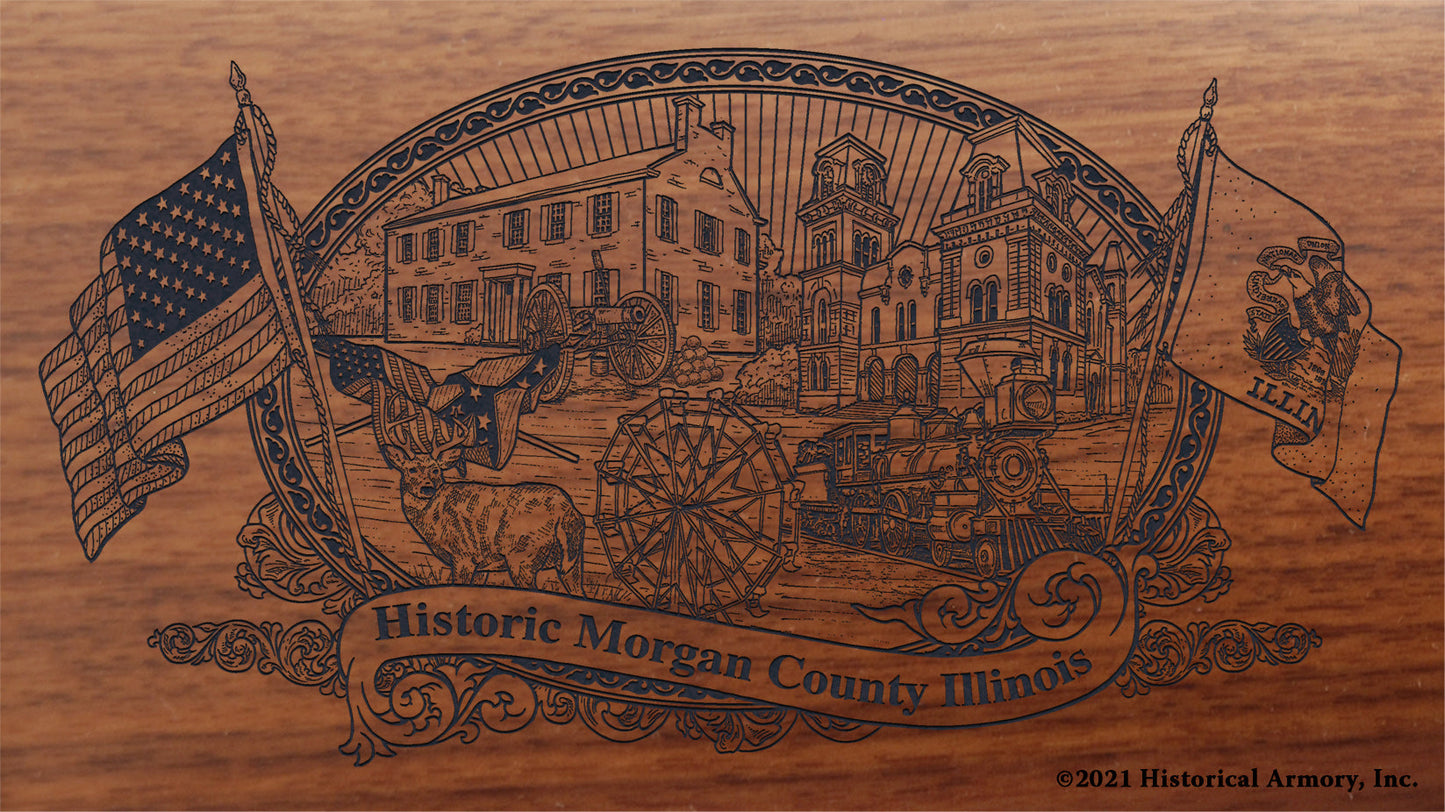Engraved artwork | History of Morgan County Illinois | Historical Armory
