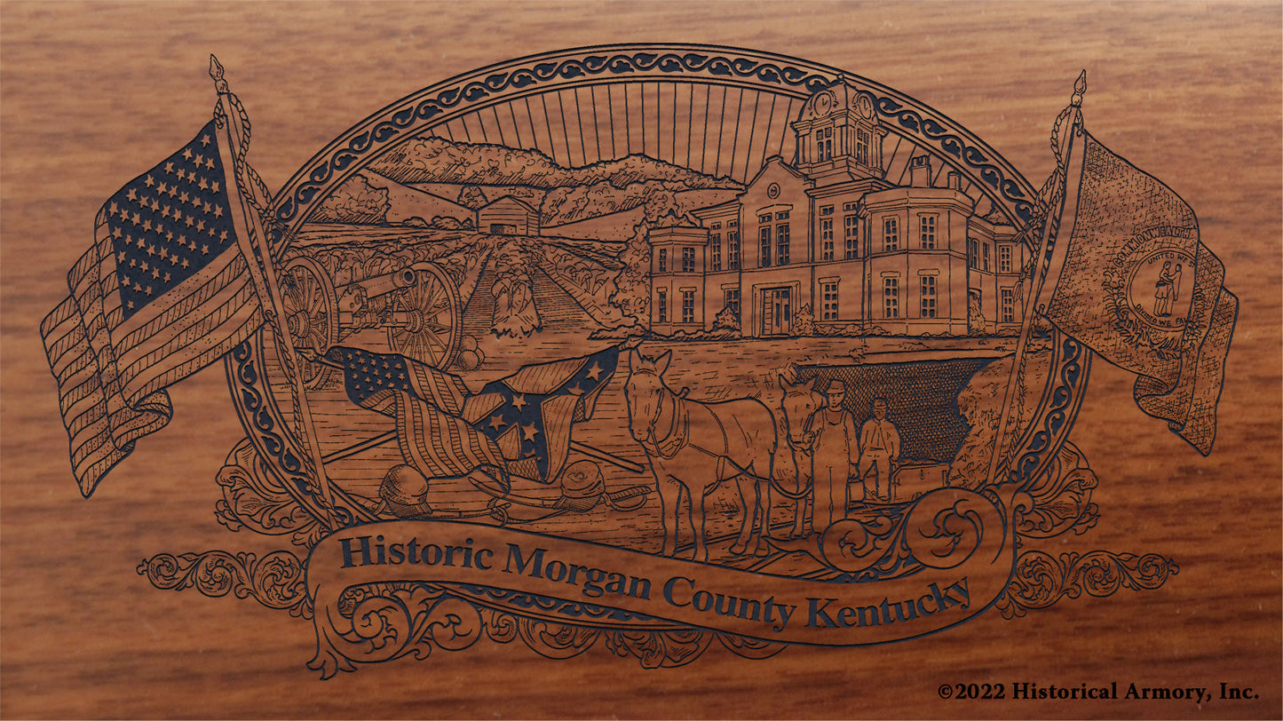 Morgan County Kentucky Engraved Rifle Buttstock