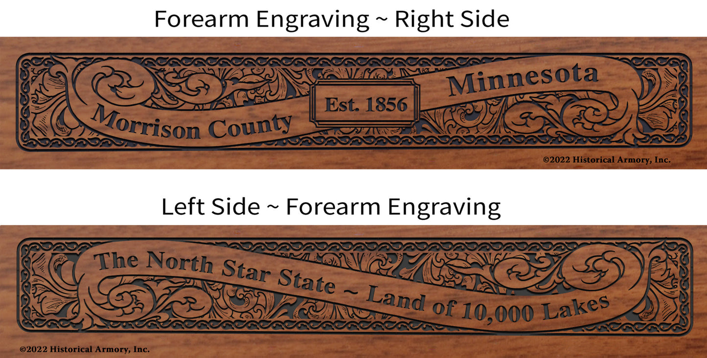 Morrison County Minnesota Engraved Rifle Forearm
