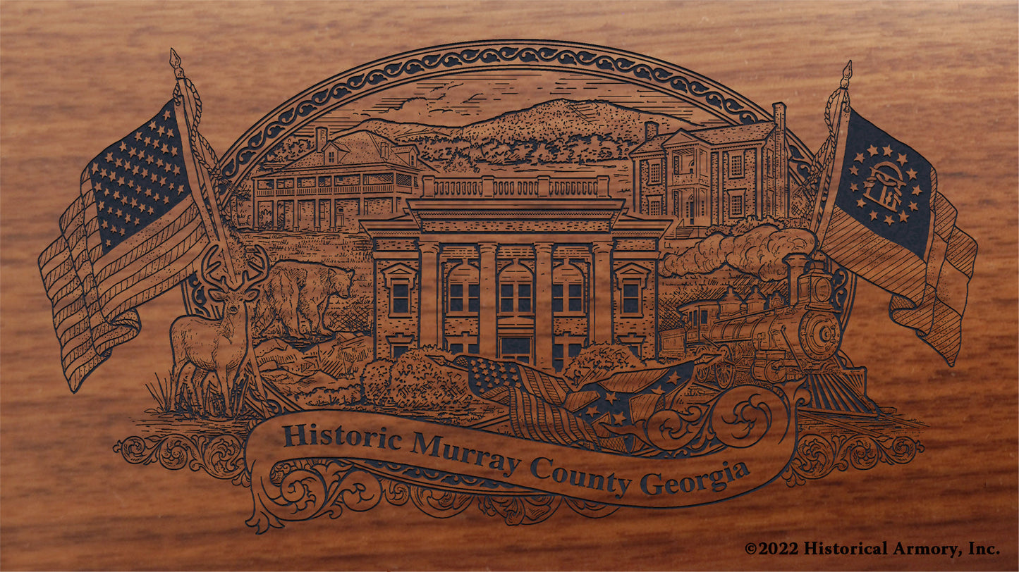 Murray County Georgia Engraved Rifle Buttstock