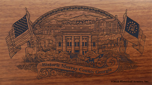Murray County Georgia Engraved Rifle Buttstock